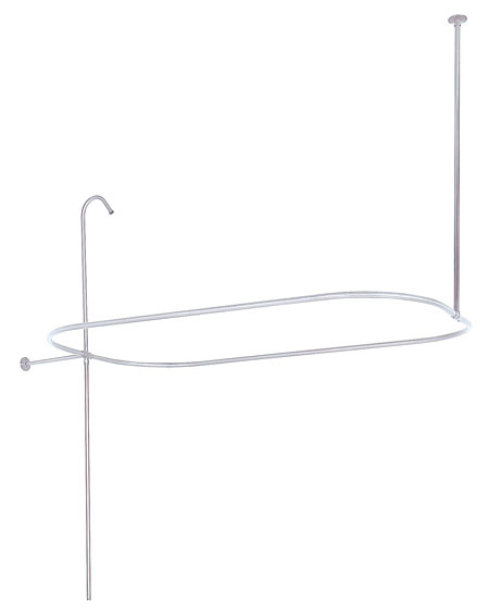Kingston Brass ABT1040-1 Oval-Shape Shower Riser With Enclosure - Polished Chrome