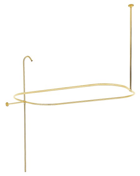 Picture of Kingston Brass ABT1040-2 Oval-Shape Shower Riser With Enclosure - Polished Brass