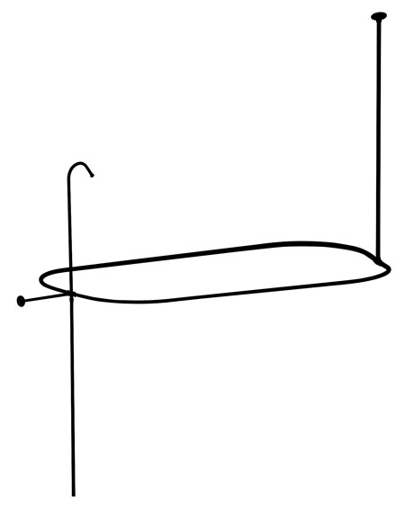 Kingston Brass ABT1040-5 Oval-Shape Shower Riser With Enclosure - Oil Rubbed Bronze