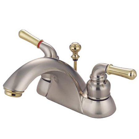 Picture of Kingston Brass KB2629 4 Inch Center Lavatory Faucet - Satin Nickel-Polished Brass