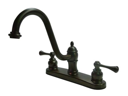 Picture of Kingston Brass KB3115BLLS 8 Inch Center Kitchen Faucet - Oil Rubbed Bronze