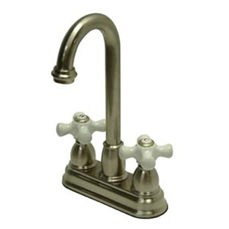Picture of Kingston Brass KB3498PX 4 Inch Center Bar Faucet - Satin Nickel