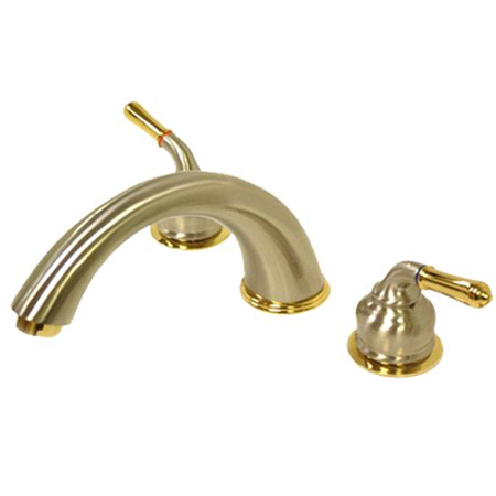 Picture of Kingston Brass KC369 8 Inch -18 Inch Widespread Roman Tub Filler - Satin Nickel-Polished Brass