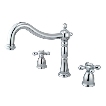 Picture of Kingston Brass KS1341AX 8 Inch -18 Inch Widespread Roman Tub Filler - Polished Chrome