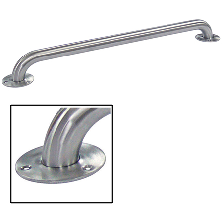 48 Inch Exposed Flange Ada Grab Bar - Stainless Steel