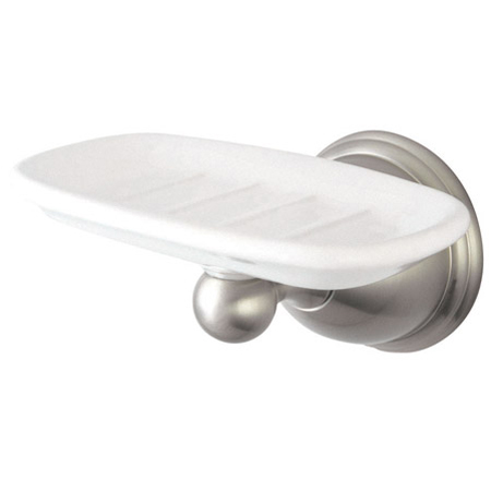Restoration Wall-Mount Soap Dish, Brushed Nickel