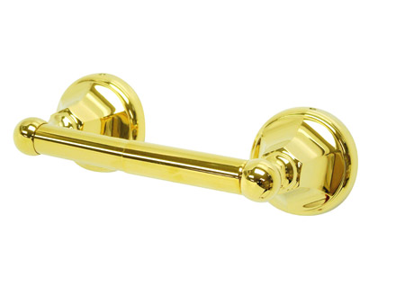 Metropolitan Toilet Paper Holder - Polished Brass - Standard Size - 1 Pack - Solid Brass Construction