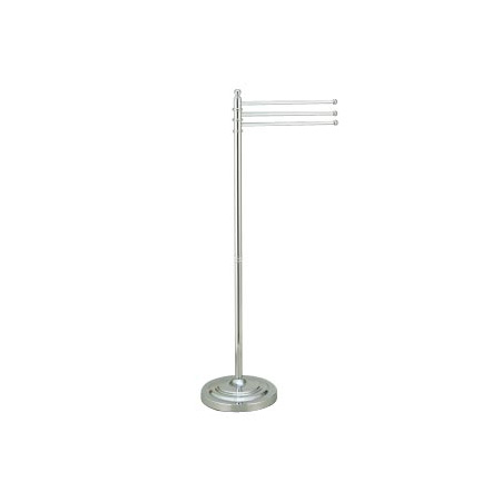 Three Arm Free Standing Towel Stand - Polished Chrome