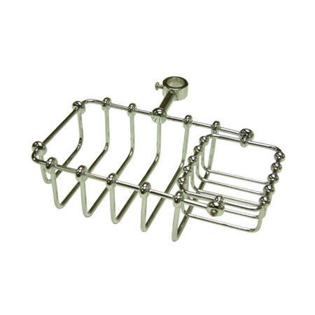 CC2141 7 Inch Riser Mount Soap Basket - Polished Chrome