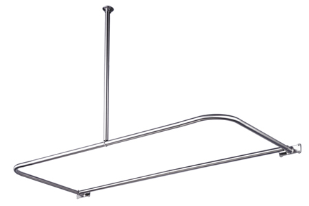 Kingston Brass CC3131 D-Shape Shower Rod - Polished Chrome