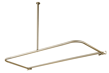 Kingston Brass CC3138 D-Shape Shower Rod - Satin Nickel