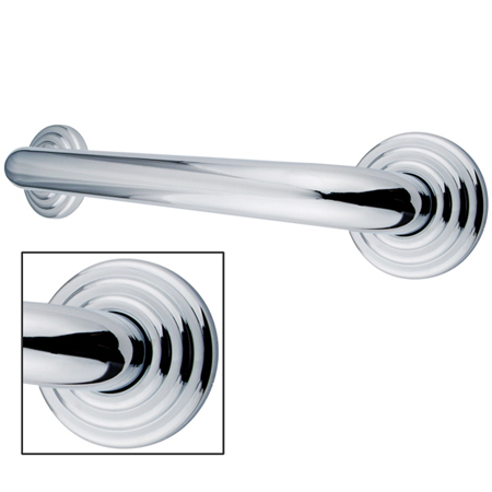 12 Inch Restoration Decor  Grab Bar - Polished Chrome