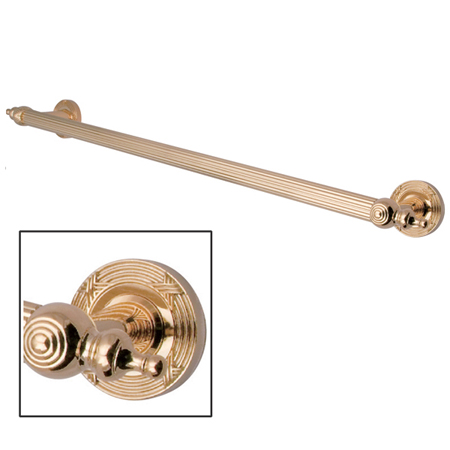 12 Inch Templeton Decor Grab Bar - Polished Brass