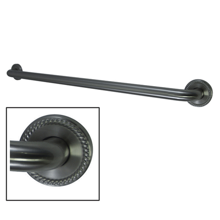 18 Inch Laurel Decor Grab Bar - Satin Nickel