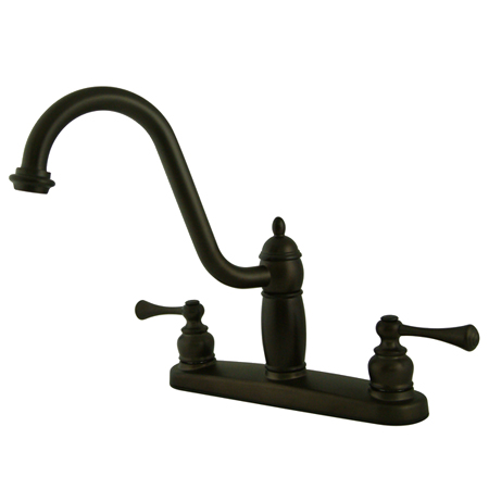 Picture of Kingston Brass KB1115BLLS 8 Inch Center Kitchen Faucet - Oil Rubbed Bronze