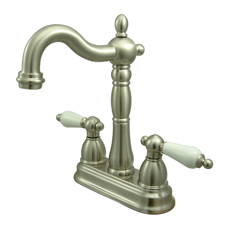 Picture of Kingston Brass KB1498PL 4 Inch Center Bar Faucet - Satin Nickel
