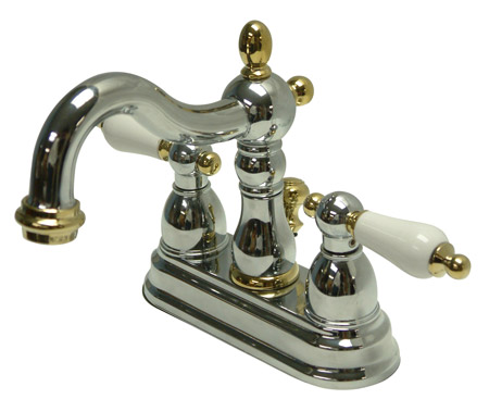 Picture of Kingston Brass KB1604PL 4 Inch Center Lavatory Faucet - Polished Chrome-Polished Brass