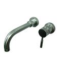 Kingston Brass KS8118DL Single Lever Handle Wall Mount Sink Faucet - Satin Nickel Kingston Brass KS8118DL Single Lever Handle Wall Mount Sink Faucet - Satin Nickel