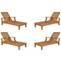 Picture of Anderson Teak Set SL-109 Brianna Sun Lounger with Arm - Pack of 4