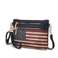 Picture of MKF Collection by Mia K. MKF-FG7405NV Alisson Vegan Leather Womens FLAG Crossbody/Wristlet Bag