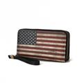 Picture of MKF Collection by Mia K. MKF-FG7470BK Uriel Vegan Leather Womens FLAG Wristlet Wallet