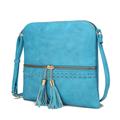 Picture of MKF Collection by Mia K. MKF-2518A-TRQ Corina Marbleized Vegan Leather Womens crossbody