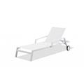 Picture of HomeRoots 372060 30 x 83 x 12-20 in. White Aluminum Chaise