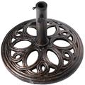 Picture of Gardenised QI003817 17.75 x 13.25 in. Decorative Cast Iron Patio Umbrella Base&#44; Brown - Round