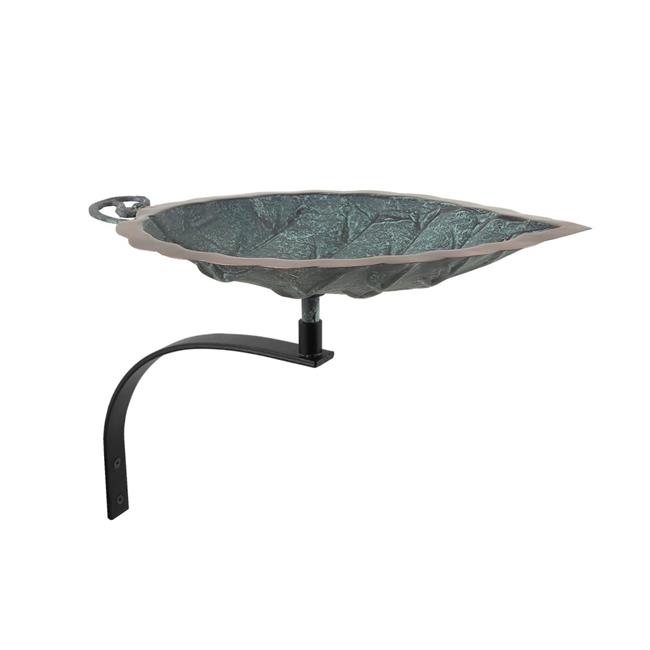 Achla BB-04-WM Aspen Leaf Birdbath with Wall Mount Bracket