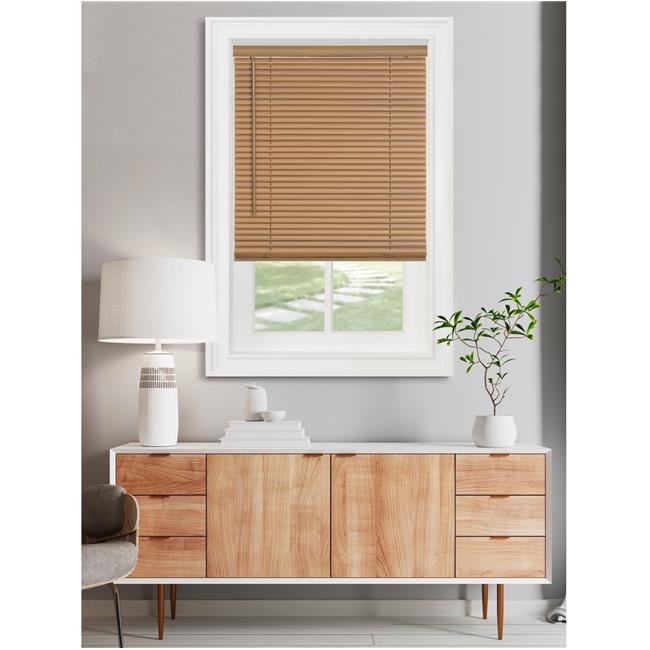 27 x 72 in. Cordless GII Morningstar Light Filtering Mini Blind with 1 in. Sl...