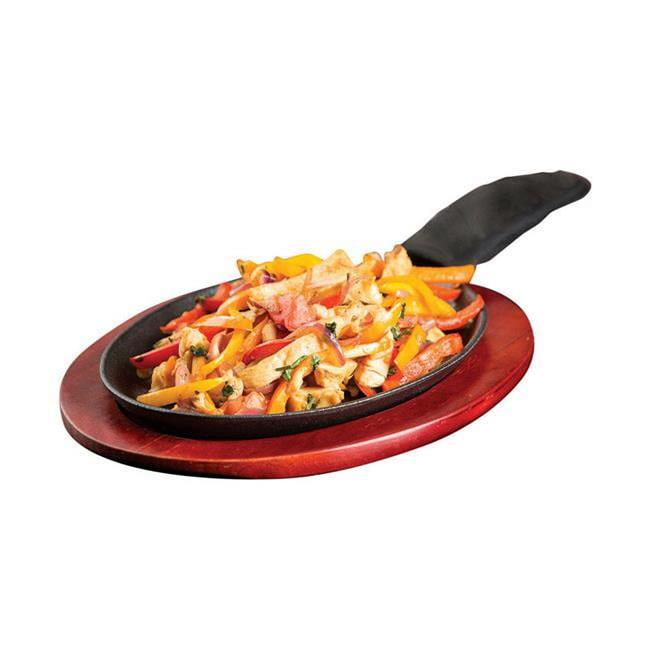 Tablecraft 6514061 Sizzle Platter Set Cast Iron - Black