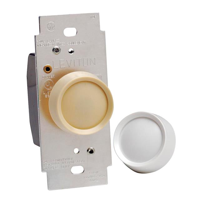 Leviton 3808599 120 amp 600 watt Rotary Dimmer Knob White & Light Almond