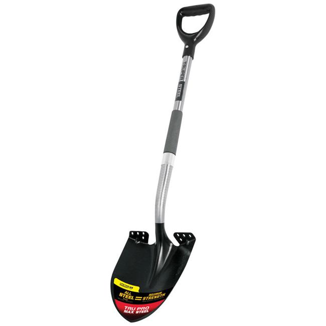 Truper 7598576 11 x 8.75 x 27 in. D-Handle Steel Round Point Shovel  Assorted