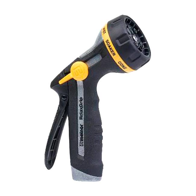 Melnor 7803141 8 Pattern Adjustable Metal Hose Nozzle - Black & Yellow