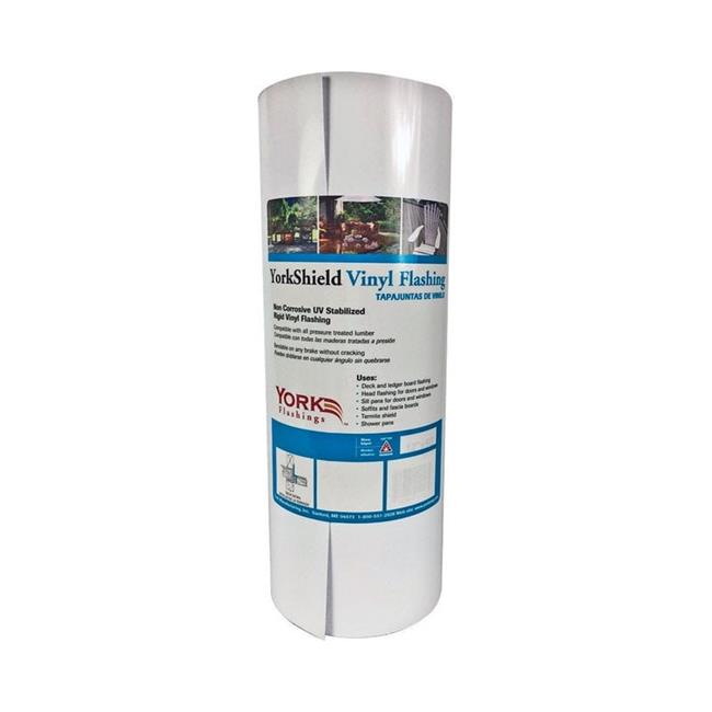 York 5994033 18 in. x 600 in. White Vinyl Roll Flashing