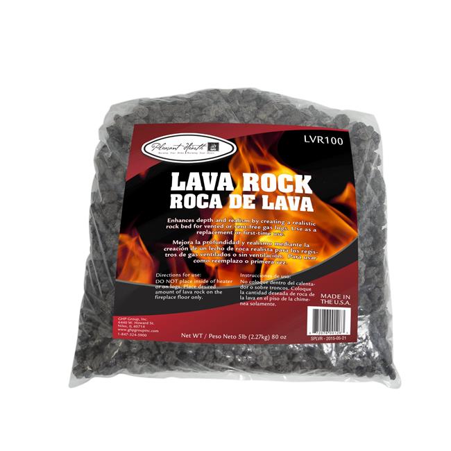 GHP 5 lbs Pleasant Hearth Lava Rock for Natural Gas