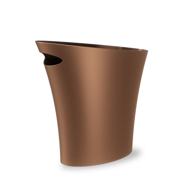 2 gal Bronze Modern Wastebasket
