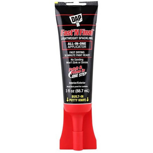 DAP 1014865 3 oz Fast N Final Ready to Use Off-White Lightweight Spackling Co...