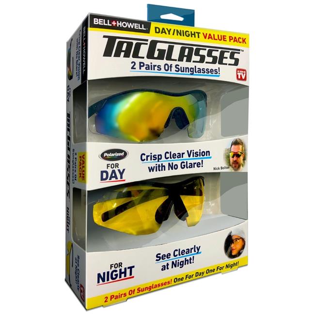 Bell & Howell 6036851 Tac Glasses Plastic Sunglasses - Pack of 2