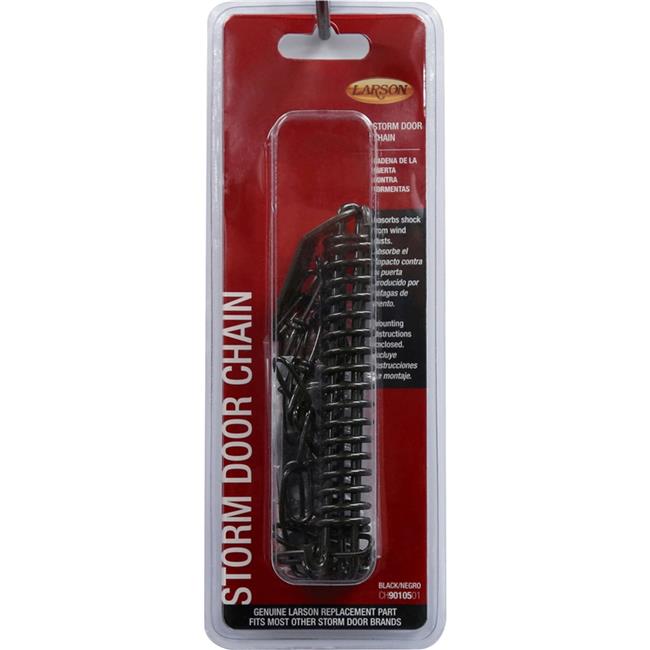 Larson 5035251 Zinc-Plated Steel Storm Door Wind Chain  Black - 9 Piece