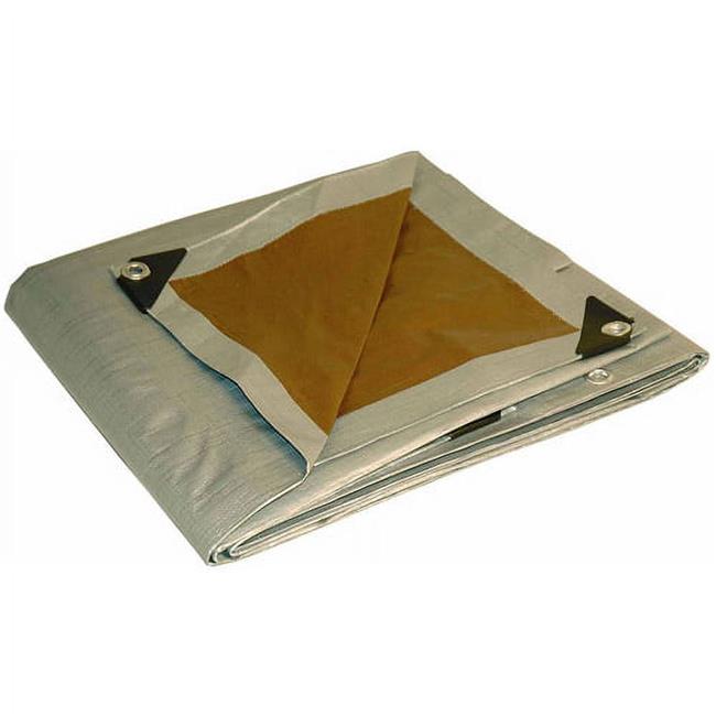 Dry Top 7008298 10 x 15 ft. Heavy Duty Polyethylene Reversible Tarp Brown & S...