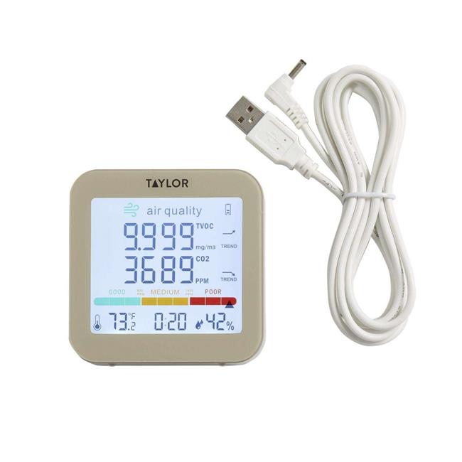 Lifetime Brands 6083928 Taylor Air Quality Meter Gray