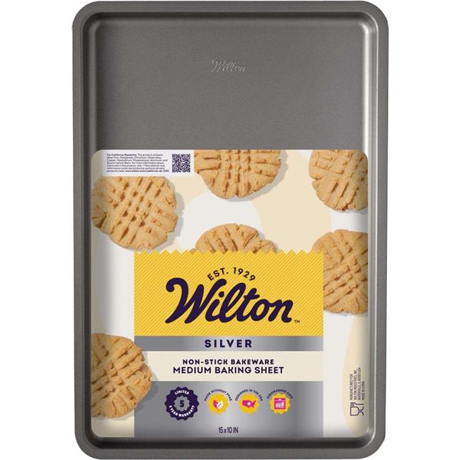 Wilton Enterprises 6089610 15 x 10 in. Medium Baking Sheet Gray