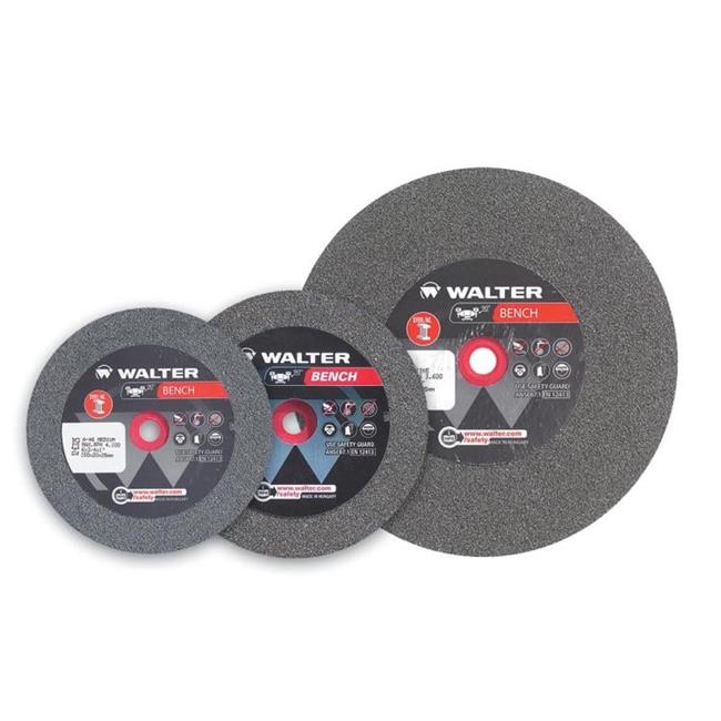 Walter 12E447 1 x 7 x 1 in. Bench Grinding Wheel - Arbor - Type 1 Fine Grade