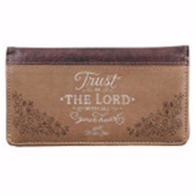 Christian Art Gifts 149183 Trust in the Lord Checkbook Cover  Brown