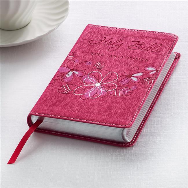 KJV Compact Luxleather Bible  Pink