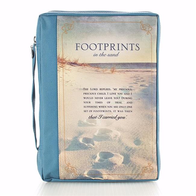 Christian Art Gifts 134903 Footprints Bible Cover - Extra Large