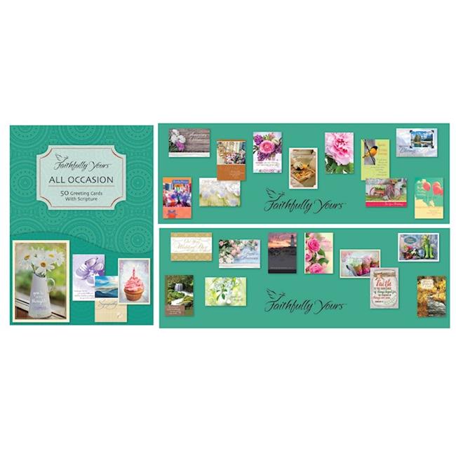 Faithfully Yours 256830 Boxed - Card Value-All Occasion Value Box - Box of 50 - Foto 1 di 1
