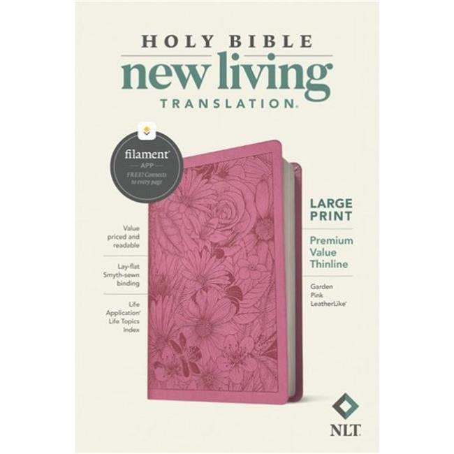 Tyndale House Publishers 265192 NLT Large Print Premium Value Thinline Bible ...