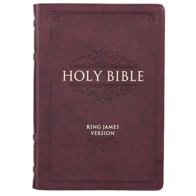 Christian Art Gifts 160799 KJV Large Print Thinline Bible - LuxLeather Indexe...